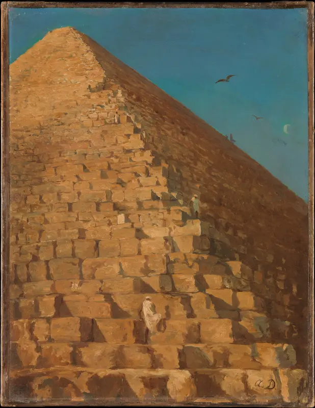 The Great Pyramid, Giza Wall Art by Adrien Dauzats - High-Resolution Digital Print