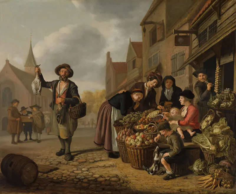 The Greengrocer's Shop De Buyskool Wall Art by Unknown - High-Resolution Digital Print