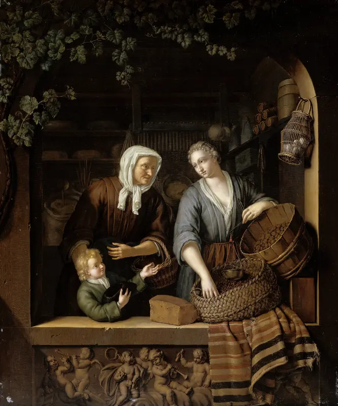 The Grocer’s Shop Wall Art by Frans van Mieris (II) - High-Resolution Digital Print
