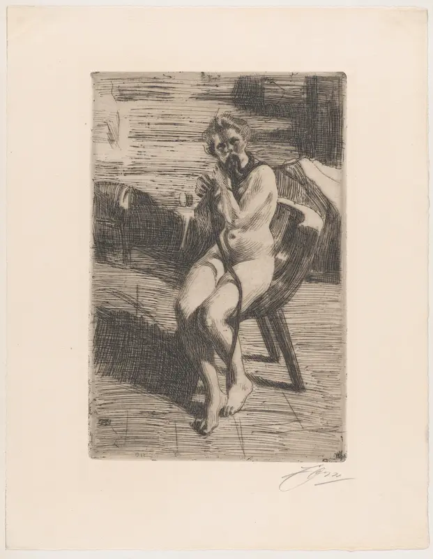 The Hair-Ribbon Wall Art by Anders Zorn - High-Resolution Digital Print