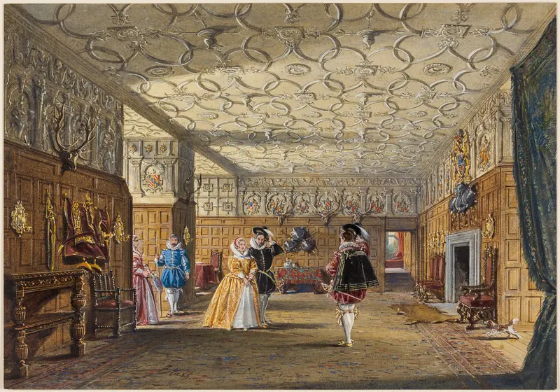 The Hall, Levens, Westmoreland Wall Art by Joseph Nash - High-Resolution Digital Print