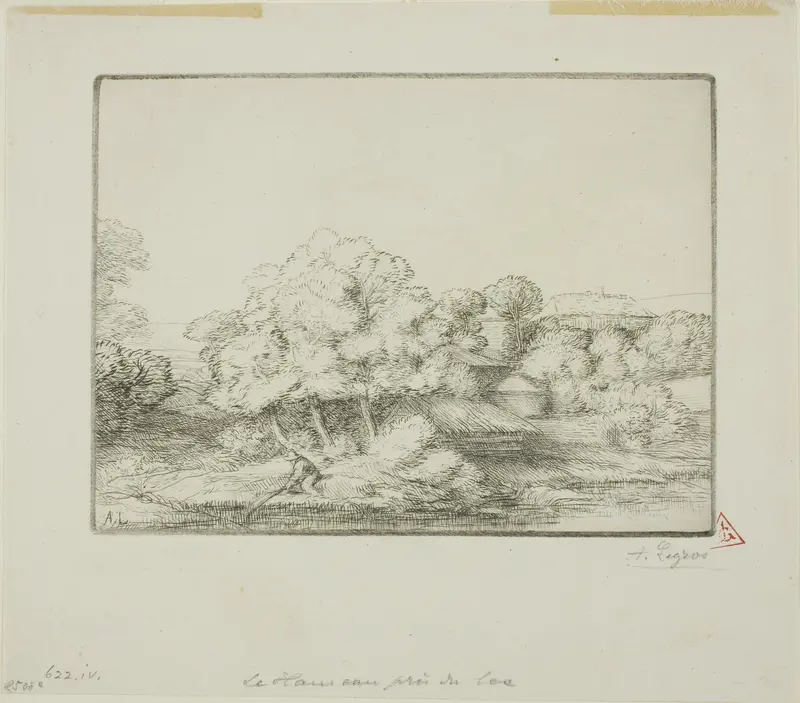 The Hamlet by the Lake Wall Art by Alphonse Legros - High-Resolution Digital Print