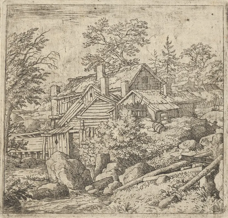 The Hamlet on the Mountainside Wall Art by Allart van Everdingen - High-Resolution Digital Print