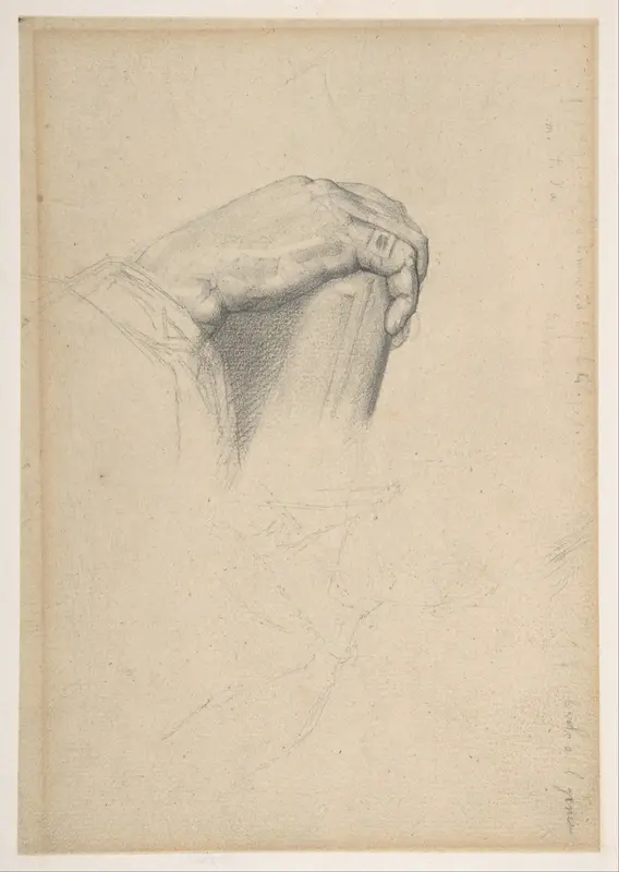 The Hand of Poussin, after Ingres Wall Art by Georges Seurat - High-Resolution Digital Print