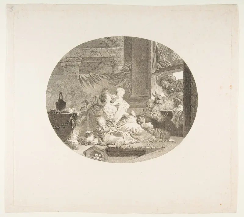 The Happy Family (L'Heureuse fécondité) Wall Art by Jean Honoré Fragonard - High-Resolution Digital Print