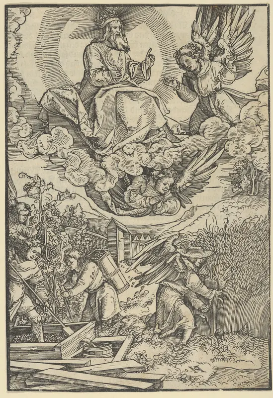 The Harvest and the Wine-Press of Blood Wall Art by Hans Schäufelein - High-Resolution Digital Print
