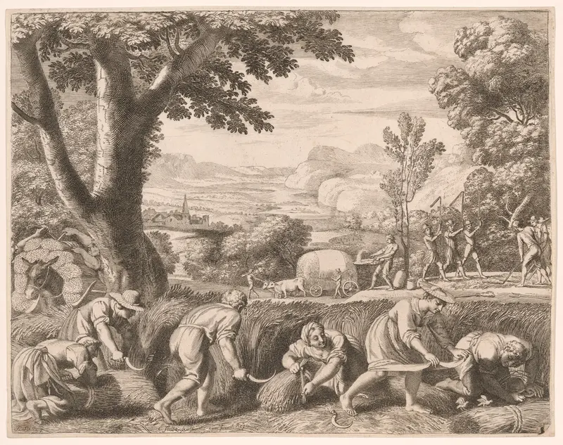 The Harvest, Plate 8 from Pastorales Wall Art by Claudine Bouzonnet-Stella - High-Resolution Digital Print