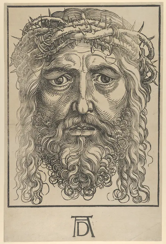 The Head of Christ Crowned with Thorns Wall Art by Sebald Beham - High-Resolution Digital Print