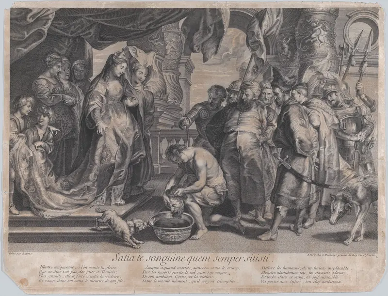 The Head of Cyrus brought to Queen Tomyris Wall Art by Gaspard Duchange - High-Resolution Digital Print