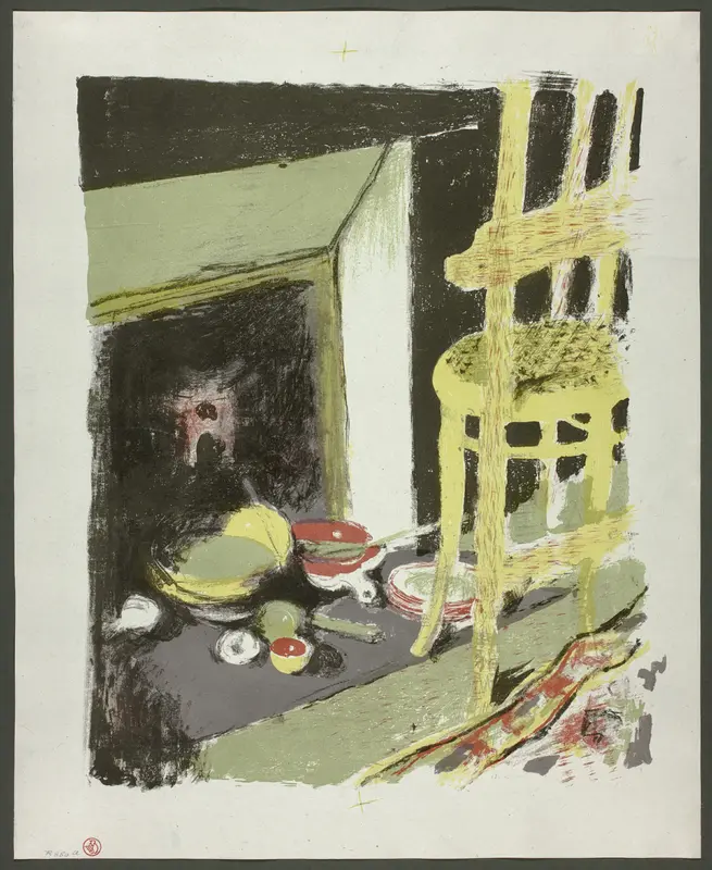 The Hearth, plate eight from Landscapes and Interiors Wall Art by Édouard Jean Vuillard - High-Resolution Digital Print