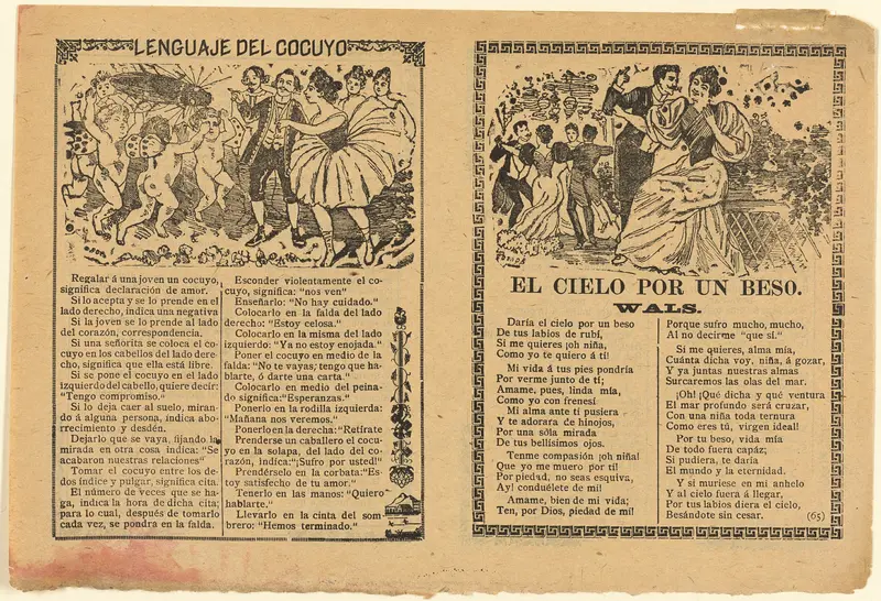The Heavens for a Kiss Wall Art by José Guadalupe Posada - High-Resolution Digital Print