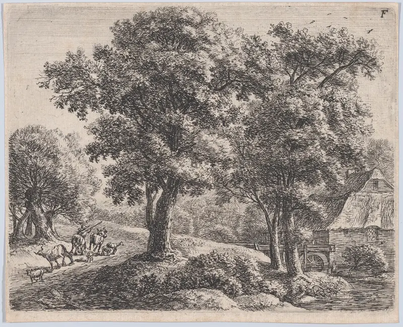 The Herdsman and the Mill Wall Art by Anthonie Waterloo - High-Resolution Digital Print
