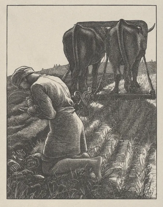The Hidden Treasure (The Parables of Our Lord and Saviour Jesus Christ) Wall Art by Sir John Everett Millais - High-Resolution Digital Print