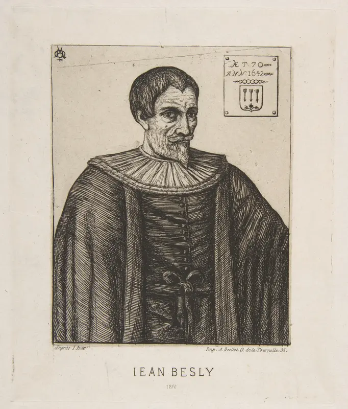 The historian John Besly, after Jaspar Isaac Wall Art by Charles Meryon - High-Resolution Digital Print