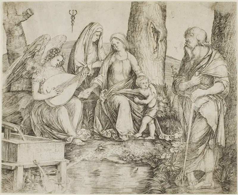 The Holy Family Wall Art by Jacopo de' Barbari - High-Resolution Digital Print