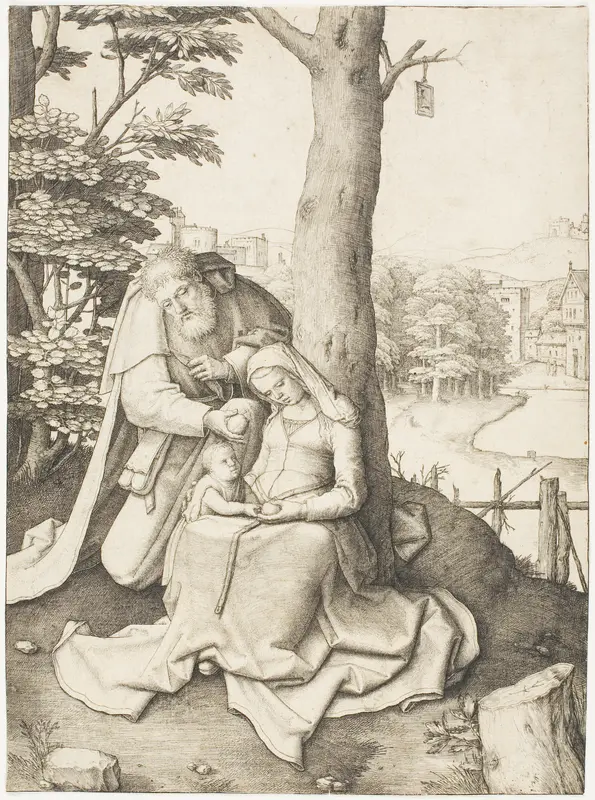 The Holy Family Wall Art by Lucas van Leyden - High-Resolution Digital Print