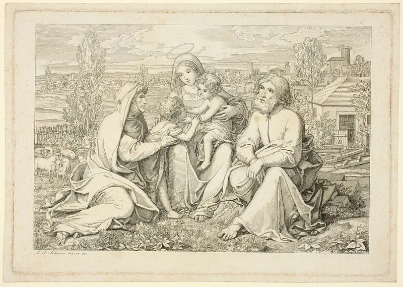 The Holy Family Wall Art by Ludwig Ferdinand Schnorr von Carolsfeld - High-Resolution Digital Print
