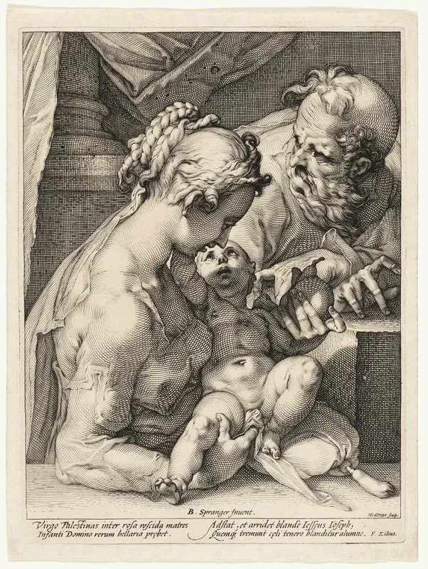 The Holy Family Wall Art by Hendrick Goltzius - High-Resolution Digital Print