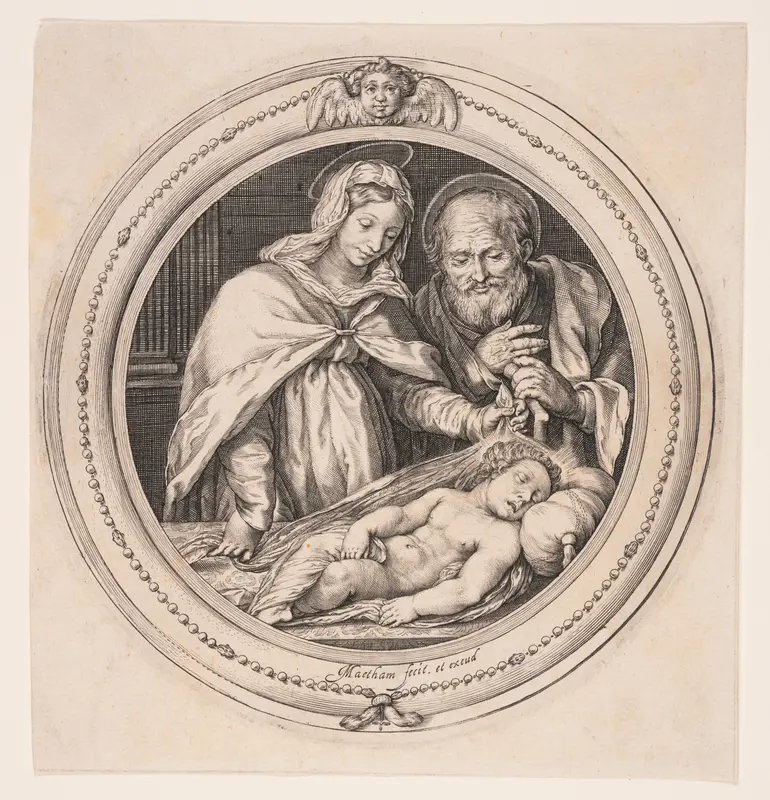 The Holy Family Wall Art by Jacob Matham - High-Resolution Digital Print