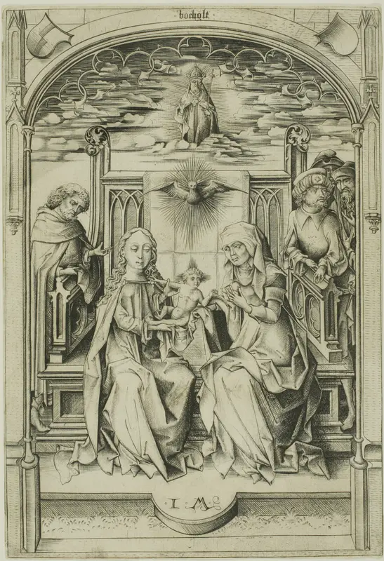 The Holy Family Wall Art by Israhel van Meckenem, the younger - High-Resolution Digital Print
