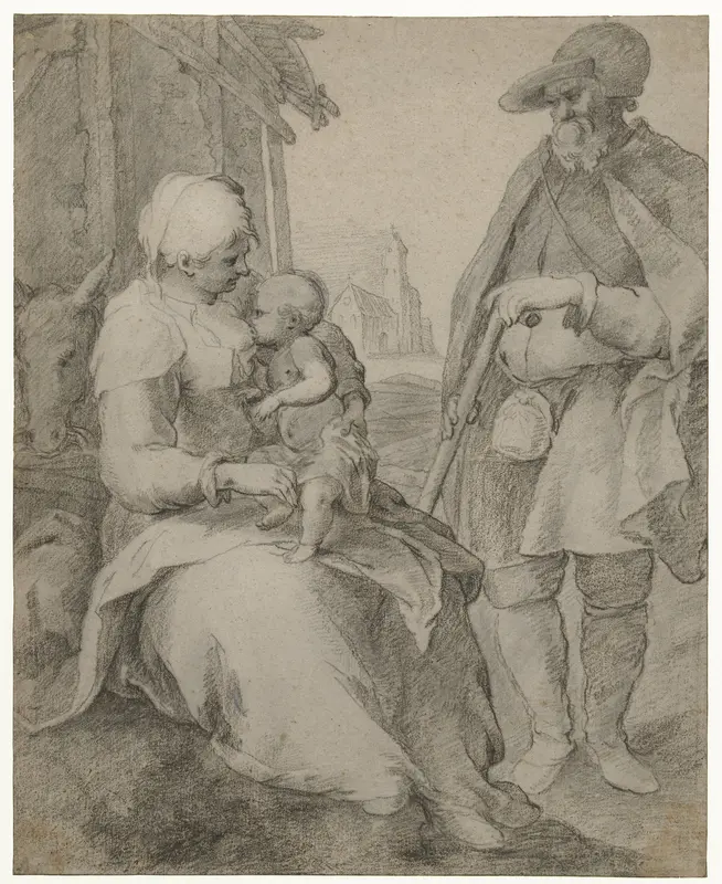 The Holy Family Wall Art by Paulus Willemsz. van Vianen - High-Resolution Digital Print