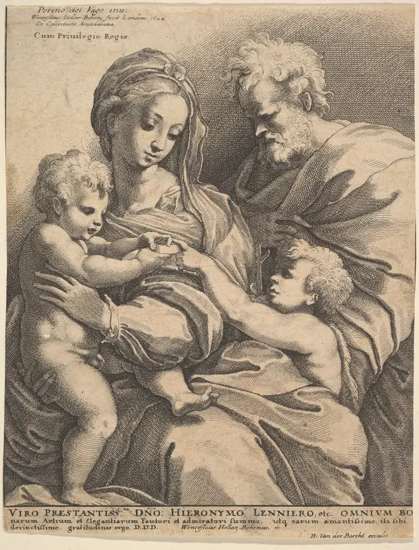 The Holy Family Wall Art by Wenceslaus Hollar - High-Resolution Digital Print