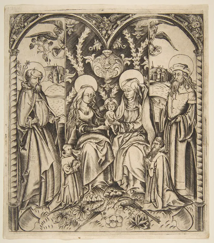 The Holy Family Wall Art by Anonymous, German, 15th century - High-Resolution Digital Print