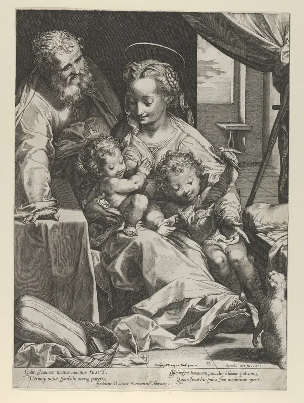 The Holy Family Wall Art by Cornelis Cort - High-Resolution Digital Print