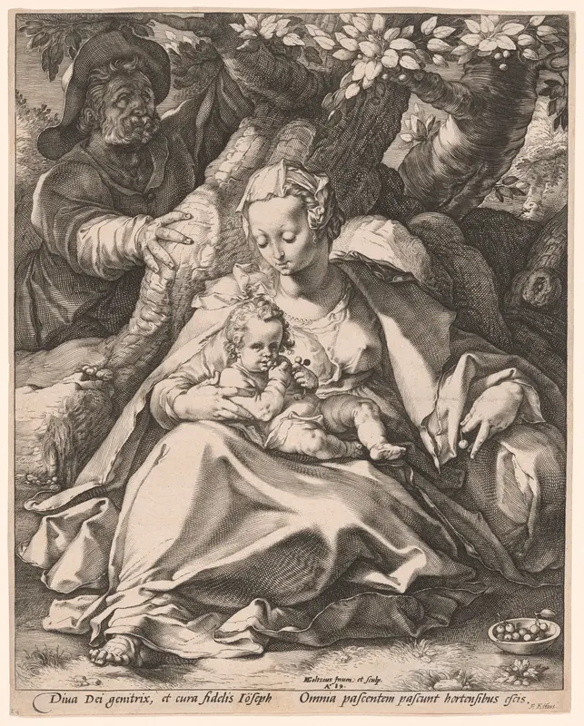 The Holy Family under a Cherry Tree