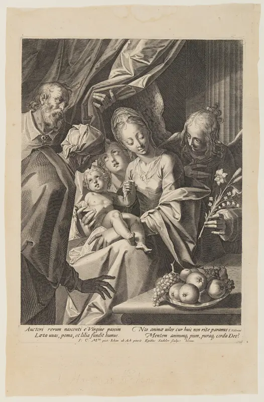 The Holy Family with Saint Anne and Two Angels