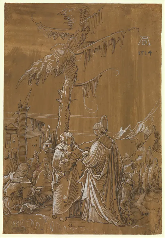 The Holy Family with Saint Elizabeth and the Infant Saint John Wall Art by Albrecht Altdorfer - High-Resolution Digital Print