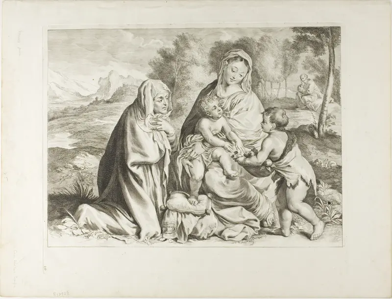 The Holy Family with Saint John the Baptist and Saint Elizabeth, from Cabinet Reynst