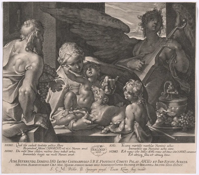 The Holy Family with the Young John the Baptist Wall Art by Lucas Kilian - High-Resolution Digital Print