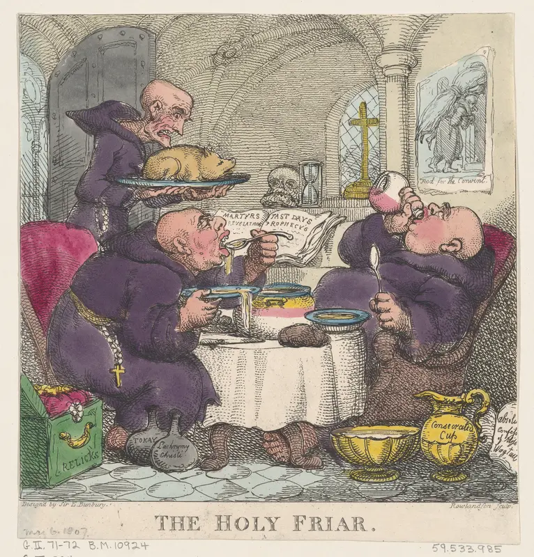 The Holy Friar Wall Art by Thomas Rowlandson - High-Resolution Digital Print