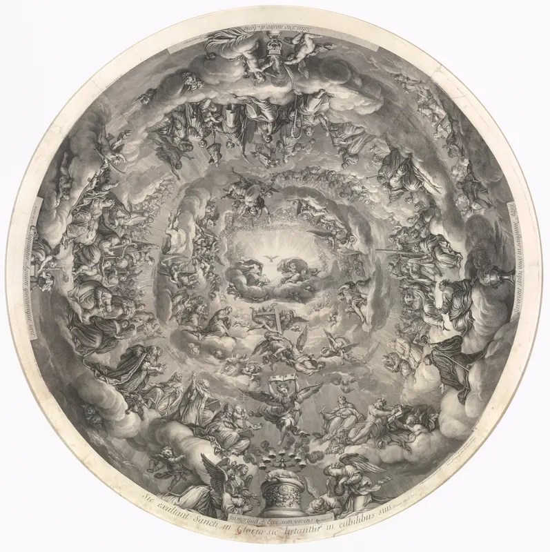 The Holy Trinity, Ceiling of the Church of Val-de-Grâce Wall Art by Gérard Audran - High-Resolution Digital Print