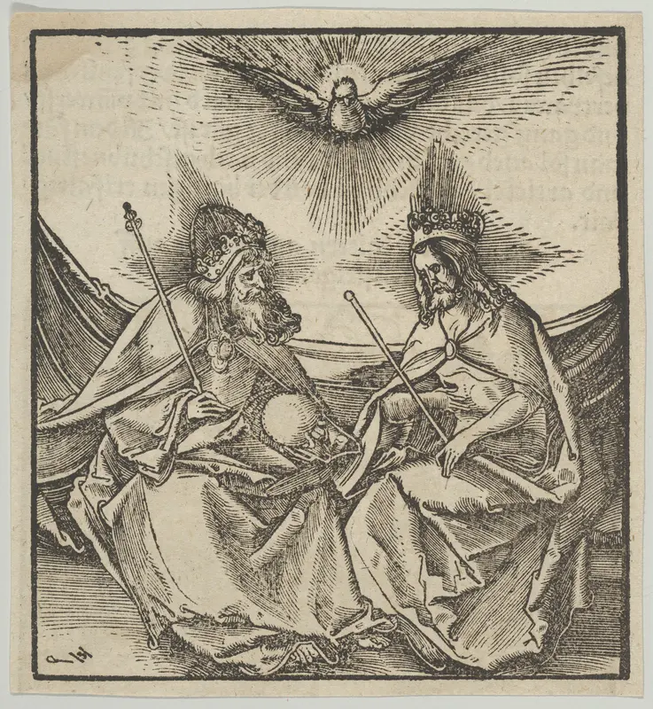 The Holy Trinity, from Hymmelwagen auff dem, wer wol lebt... Wall Art by Hans Schäufelein - High-Resolution Digital Print