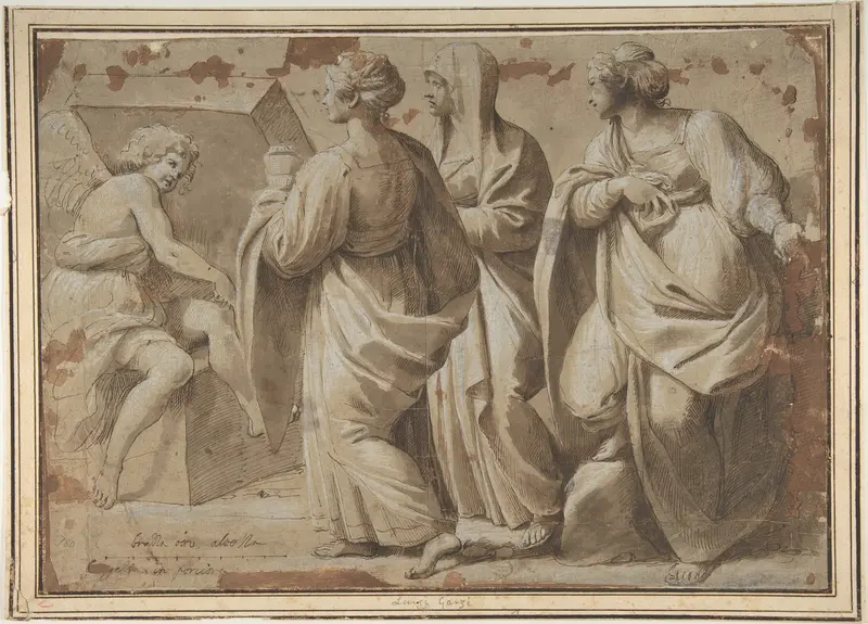 The Holy Women at the Sepulchre Wall Art by Sisto Badalocchio - High-Resolution Digital Print