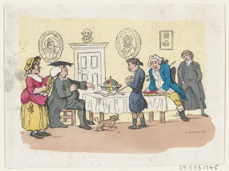 The Hopes of the Family – An Admission at the University Wall Art by Thomas Rowlandson - High-Resolution Digital Print
