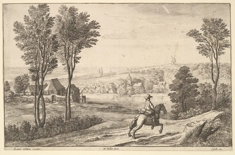 The Horseman Wall Art by Wenceslaus Hollar - High-Resolution Digital Print