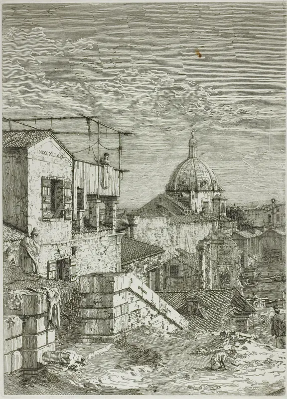 The House with the Inscription and The House with the Peristyle, from Vedute Wall Art by Canaletto - High-Resolution Digital Print