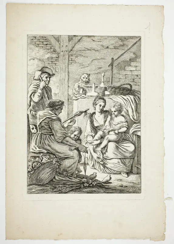 The Household Peasant Wall Art by Pierre Lelu - High-Resolution Digital Print
