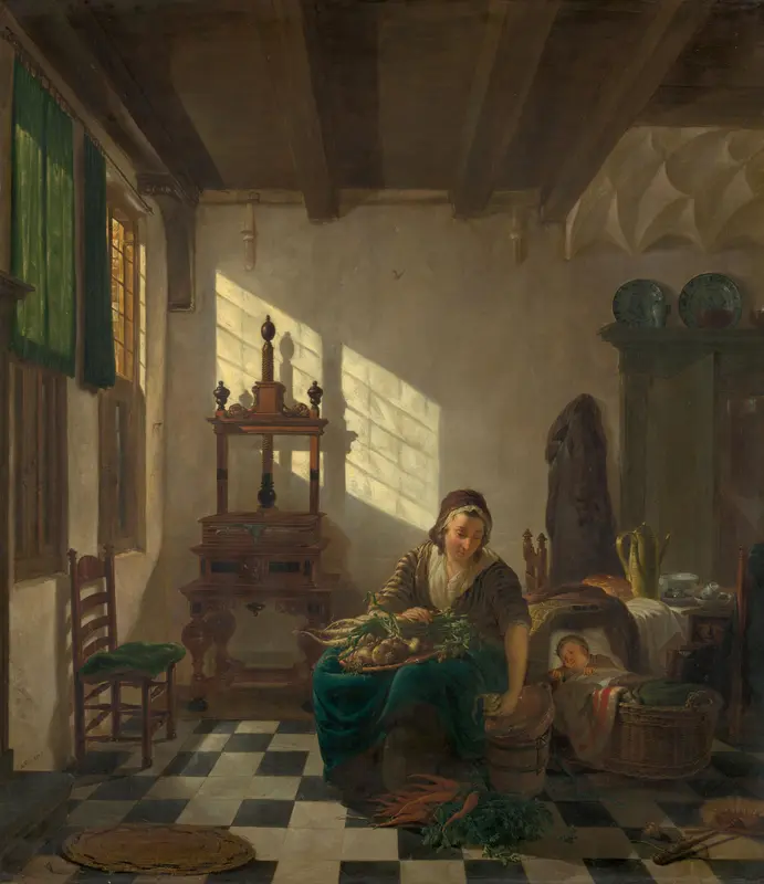 The Housewife Wall Art by Abraham van Strij (I) - High-Resolution Digital Print