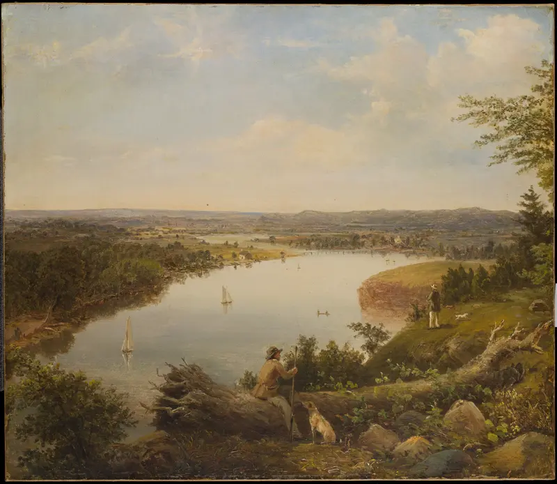 The Hudson River Valley near Hudson, New York Wall Art by American Painter - High-Resolution Digital Print