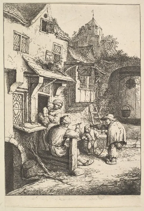 The Humpbacked Violinist Wall Art by Adriaen van Ostade - High-Resolution Digital Print