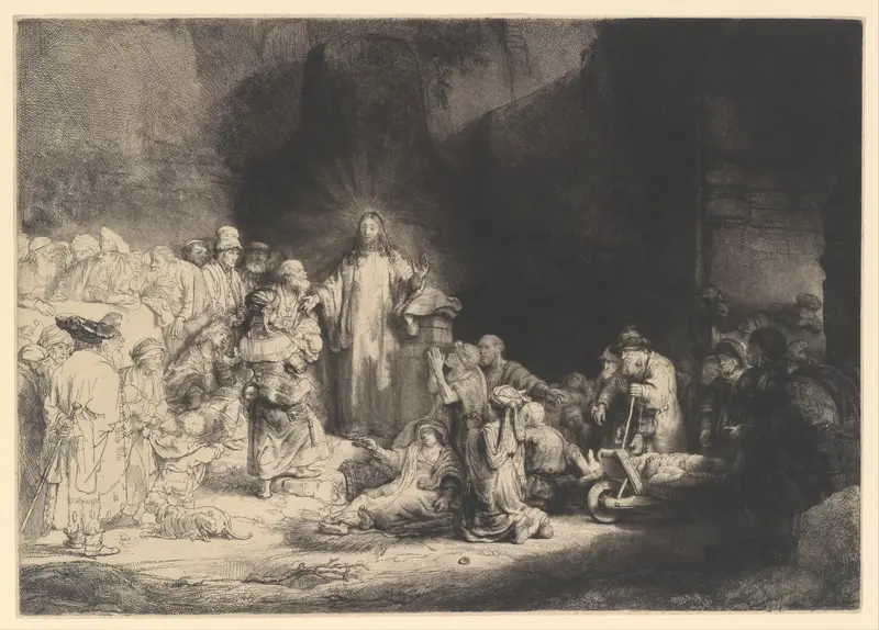 The Hundred Guilder Print by Rembrandt (Rembrandt van Rijn) - High-Resolution Digital Print