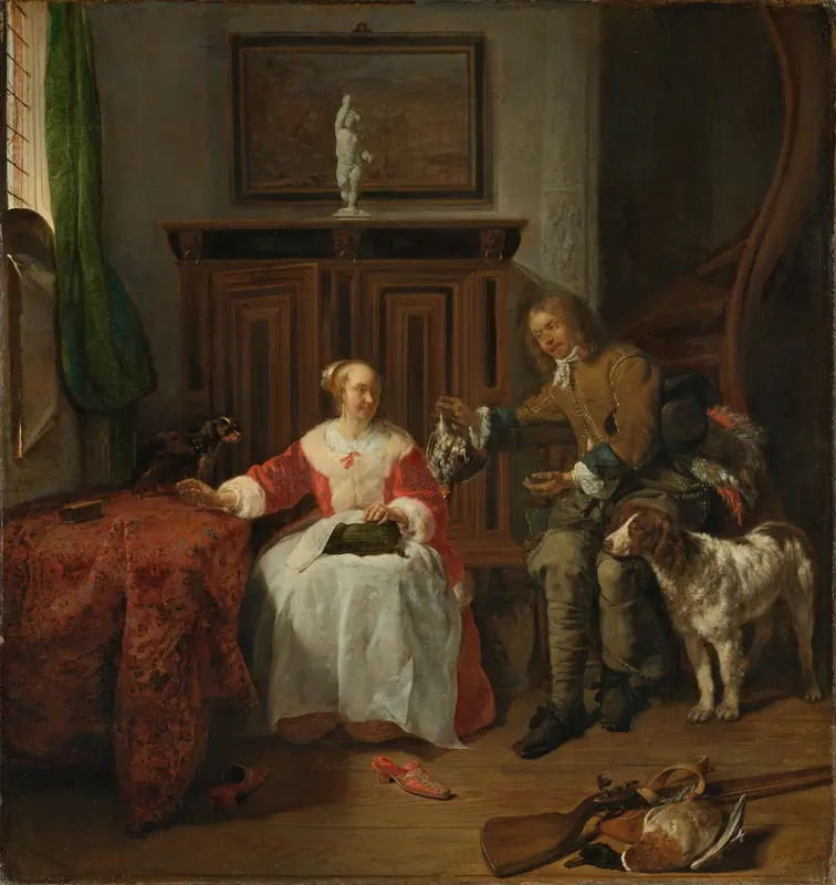 The Hunter’s Present Wall Art by Gabriël Metsu - High-Resolution Digital Print