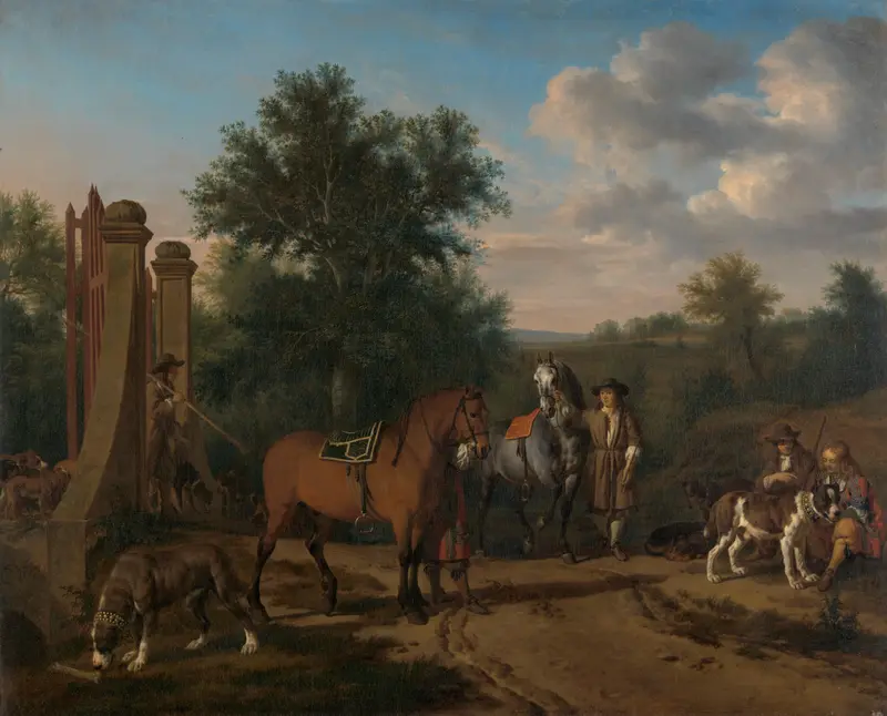 The Hunting Party Wall Art by Adriaen van de Velde - High-Resolution Digital Print