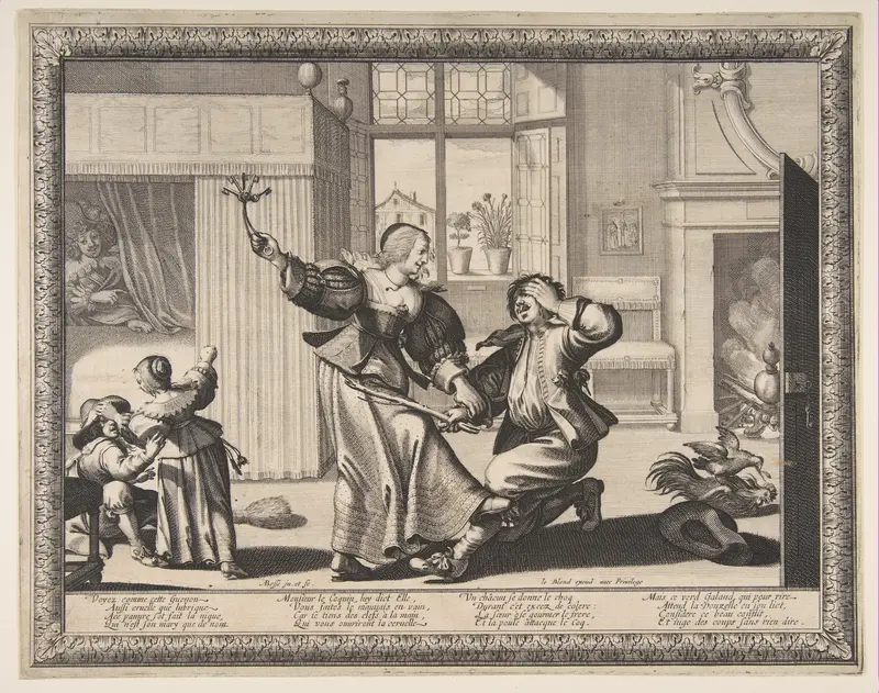 The Husband-Beater Wall Art by Abraham Bosse - High-Resolution Digital Print