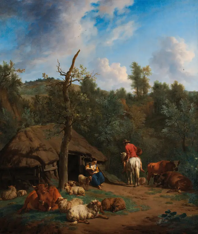 The Hut Wall Art by Adriaen van de Velde - High-Resolution Digital Print