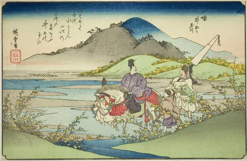 The Ide Jewel River in Yamashiro Province (Yamashiro Ide no Tamagawa), from the series "Six Jewel Rivers in Various Provinces (Shokoku Mu Tamagawa)"